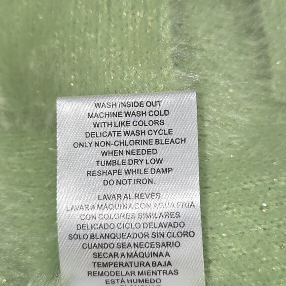 Wicked Katie Kime Women's XXL Green Fluffy Open Cardigan Sweater Bow Universal - Picture 12 of 12